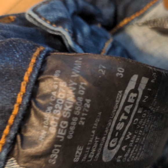G star raw denim women jeg skinny size 27 length 30 on tag - Picture 10 of 11